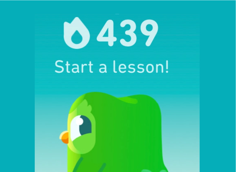 Kathryn's Duolingo score