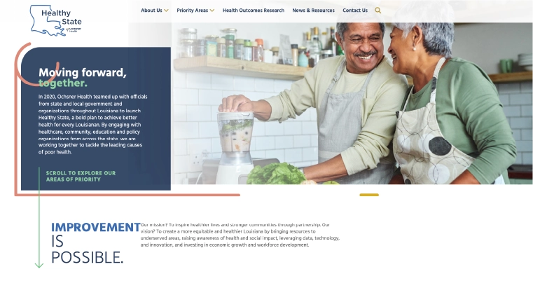 Ochsner Healthy State website